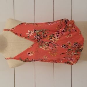 Stacatto small tank faux wrap coral with flowers
